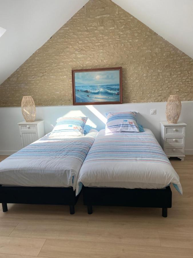 Charmante Maison Du XVIII En Pierre Renovee Colleville-Montgomery المظهر الخارجي الصورة